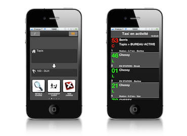 Application iPhone Centrale Taxi